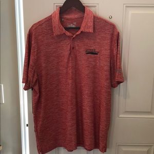 Men under armour golf shirt polo large red